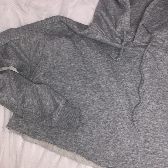 Out From Under Grey Cropped Hoodie - Picture 3 of 3